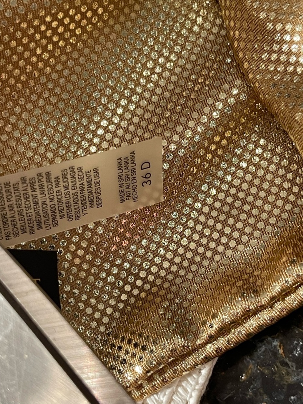 NWT Victoria Secrets bikini push-up bandeau gorgeous gold 36D/M - Picture 10 of 16